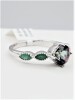 Sterling Silver Mystic Quartz (1.24ct) and Natural Emerald (0.10ct) Ring, Size 6.25, W/A $365.00. - 3