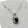 Sterling Silver Black Onyx and CZ Pendant with Sterling Silver Chain, Retail $200.00. - 2