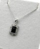 Sterling Silver Black Onyx and CZ Pendant with Sterling Silver Chain, Retail $200.00. - 3