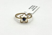 10KT Yellow Gold Natural Blue Sapphire (0.15ct) Ring, Size 3.75, W/A $730.00. Sapphire is the birthstone for September.