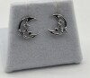 Sterling Silver CZ Crecent Shape Earring, Retail $200.00. - 3