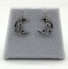 Sterling Silver CZ Crecent Shape Earring, Retail $200.00. - 4