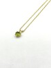 14KT Yellow Gold Natural Peridot (0.53ct) Pendant With Gold Plated Sterling Silver Chain, W/A $415.00. Peridot is the birthstone for August. - 2