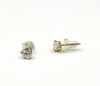 14KT Yellow Gold CZ (0.70ct) Heart Earrings, W/A $400.00. - 3