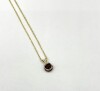 10KT Yellow Gold Natural Garnet (1.65ct) Pendant With Gold Plated Sterling Silver Chain, W/A $730.00. Garnet is the birthstone for January. - 3