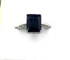 Sterling Silver Natural Dyed Sapphire (5ct) and CZ (0.06ct) Ring, Size 8, W/A $455.00. Sapphire is the birthstone for September. - 2