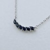 Sterling Silver Natural Blue Sapphire (1ct) Necklace, W/A $600.00. Sapphire is the birthstone for September. - 2