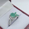 Sterling Silver Natural Emerald (1.2ct) Ring, Size 6, W/A $460.00. Emerald is the birthstone for May. - 2