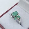 Sterling Silver Natural Emerald (1.2ct) Ring, Size 6, W/A $460.00. Emerald is the birthstone for May. - 3