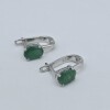 Sterling Silver Natural Emerald (2.15ct) Earrings, W/A $555.00. Emerald is the birthstone for May. - 3