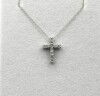 Sterling Silver Diamond (0.11ct) Cross Pendant With Sterling Silver Chain, W/A $825.00. - 2