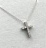 Sterling Silver Diamond (0.11ct) Cross Pendant With Sterling Silver Chain, W/A $825.00. - 3