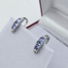 Sterling Silver Natural Tanzanite (1.6ct) and CZ (0.20ct) Earrings, W/A $645.00. Tanzanite is the birthstone for December. - 3