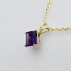 10KT Yellow Gold Natural Amethyst (1ct) Pendant With Gold Plated Sterling Silver Chain, W/A $425.00. - 2