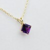 10KT Yellow Gold Natural Amethyst (1ct) Pendant With Gold Plated Sterling Silver Chain, W/A $425.00. - 3