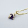 10KT Yellow Gold Natural Amethyst (1ct) Pendant With Gold Plated Sterling Silver Chain, W/A $425.00. - 4