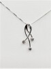 10KT White Gold Diamond (0.03ct) Pendant With Sterling Silver Chain, W/A $1000.00.