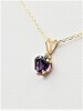 10KT Yellow Gold Natural Amethyst (0.88ct) and Natural White Sapphire (0.04ct) Pendant With Gold Plated Sterling Silver Chain, W/A $545.00. - 4