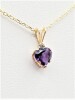 10KT Yellow Gold Natural Amethyst (0.88ct) and Natural White Sapphire (0.04ct) Pendant With Gold Plated Sterling Silver Chain, W/A $545.00. - 5