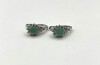 Sterling Silver Natural Emerald and CZ Earrings, Retail $450.00. Emerald is the birthstone for May. - 2