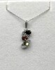 Sterling Silver Natural Tourmaline (1.7ct) and CZ (0.68ct) Pendant With Sterling Silver Chain, W/A $770.00. - 2