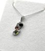 Sterling Silver Natural Tourmaline (1.7ct) and CZ (0.68ct) Pendant With Sterling Silver Chain, W/A $770.00. - 4