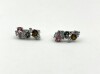 Sterling Silver Natural Tourmaline (1.7ct) and cz (0.68ct) Earrings, W/A $820.00.