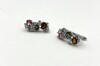 Sterling Silver Natural Tourmaline (1.7ct) and cz (0.68ct) Earrings, W/A $820.00. - 2