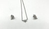 Sterling Silver CZ Butterfly Earring and Necklace Set, Retail $350.00.