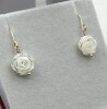 Sterling Silver White Shell Dangling Drop Earrings, Retail $250.00. - 3