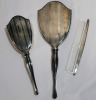 Sterling Silver 3-Piece Bedroom Vanity Set : Brush, Comb & Mirror - 2