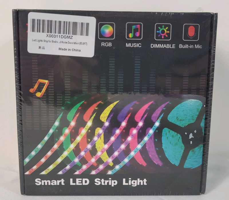 New KIKO Smart LED Strip Lighting , 65 feet . Sealed Box .