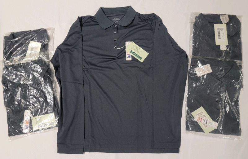 5 New Ladies Size XL Extreme Preformance Long Sleeve Shirts
