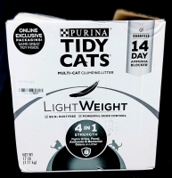New Purina Tidy Cats Light Weight, Low Dust, Clumping Cat Litter, LightWeight 4-in-1 Strength Multi Cat Litter | 17 lb* Box