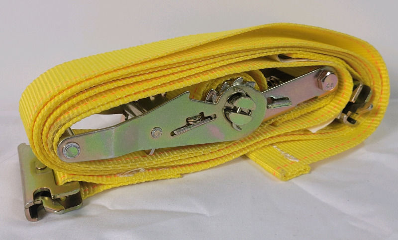 New DC Cargo 2" x 12' Series E/A Ratchet Strap w/ Spring E Fittings PART# 212RSEF | Assembly Break Strength 3.000 lbs | Work Load Limit 1.000 lbs
