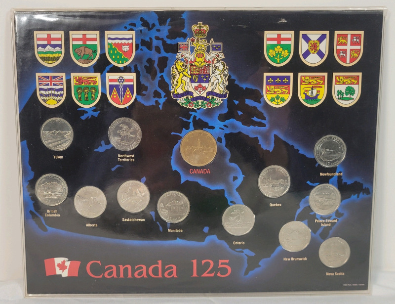 1992 Canadian CANADA 125 Provincial Coin Set