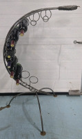 Neat Abstract Snake-Shaped 42" Tall Metal Wine Rack with 10 Bottle Capacity