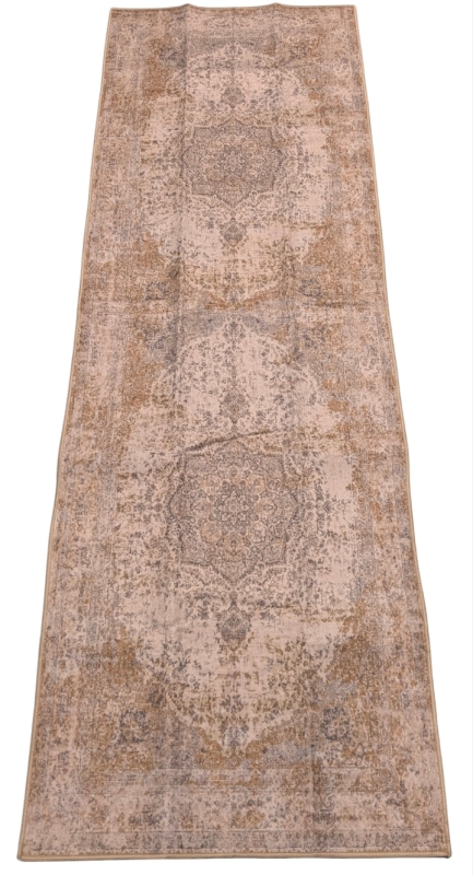 As-New Distressed Low Pile Area Carpet Runner with Thermoplastic Rubber Bottom| 24" x 71" Long