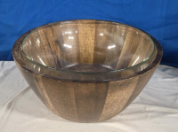 Authentic Kitchen Acacia Collection | Wooden Fruit Bowl 14" diameter x 7" Tall