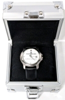 As-New Niagara Fallsview / Casino Niagara Watch with Genuine Leather Band & Steel-Type Storage Case | 3.5" x 3" x 3"