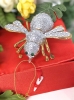 Gorgeous JOAN RIVERS Collection Large Rhinestone Handblown Glass Bee Ornament with Gift Box | 4.15" Long