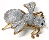 Gorgeous JOAN RIVERS Collection Large Rhinestone Handblown Glass Bee Ornament with Gift Box | 4.15" Long - 2