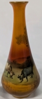 Royal Doulton Cattle Glazed Vase. 6" Tall.