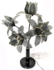 Huge & Utterly Fantastic 5-Flower Lotus Lamp | Black & Gold | 36" Tall with 2 Light Modes - 2