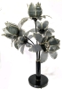 Huge & Utterly Fantastic 5-Flower Lotus Lamp | Black & Gold | 36" Tall with 2 Light Modes - 3