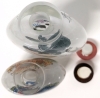 Duo of Adorable Vintage Reverse-Painted Glass Chinese Snuff Bottles: Kittens & Asiatic Dragons | Up to 5" Tall - 7