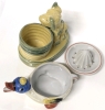 Vintage Made in Japan Porcelain | Lusterware Happy Duck Citrus Juicer & Puppy Pen Holder | - 4