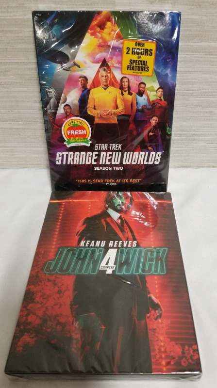 2 New DVD'S John Wick Chapter 4 and Star Trek Strange New Worlds Season 2