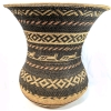 Spectacular Large Hand-Woven Basket with Abstract Monkeys & Geometric Patterns | 15.25" Diameter at Top, 14.5" Tall