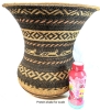 Spectacular Large Hand-Woven Basket with Abstract Monkeys & Geometric Patterns | 15.25" Diameter at Top, 14.5" Tall - 3